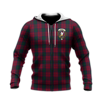 Lindsay Tartan Knitted Hoodie with Family Crest