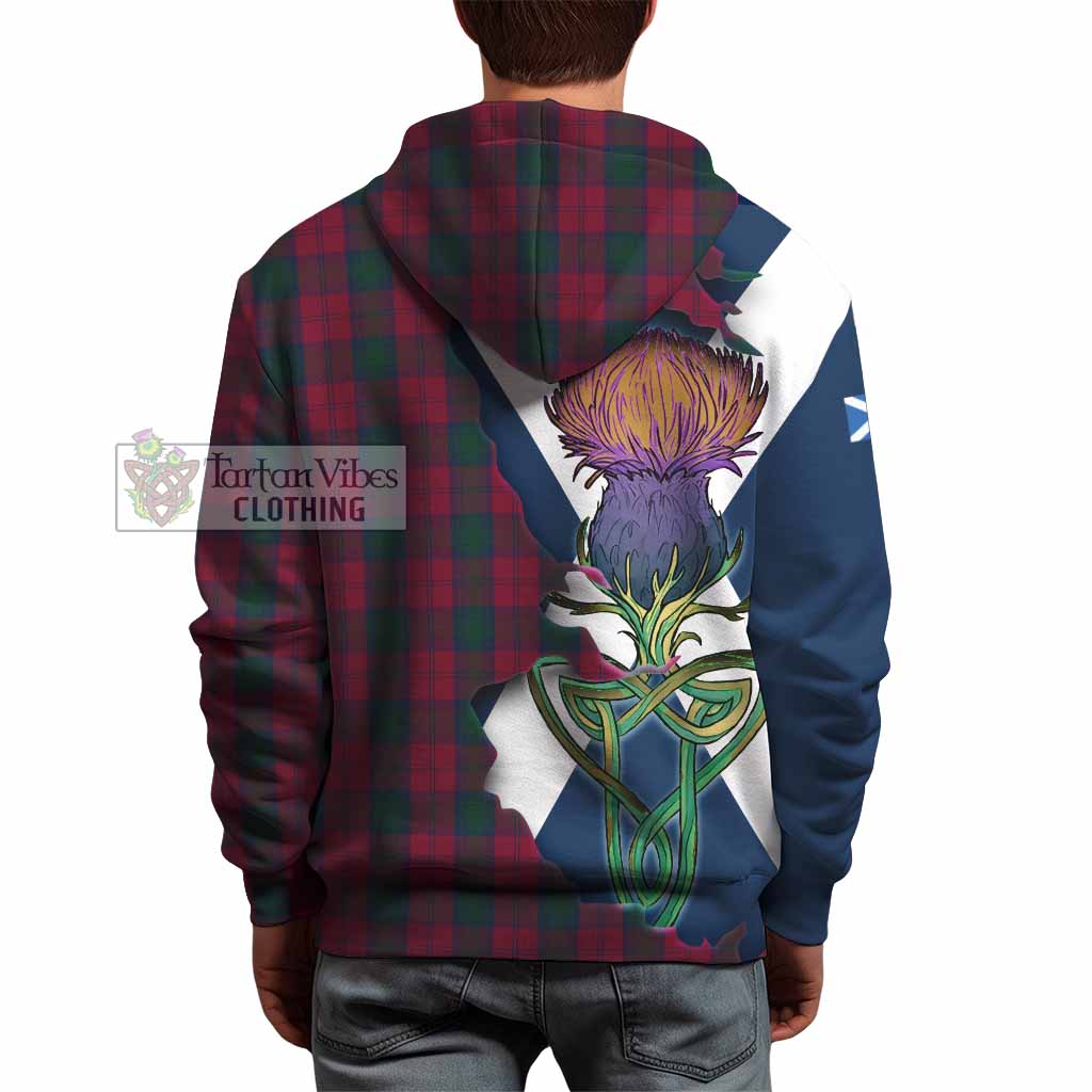 Tartan Vibes Clothing Lindsay Tartan Family Crest Hoodie Scottish Thistle Celtic Inspired