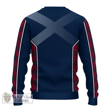 Lindsay Tartan Knitted Sweater with Family Crest and Lion Rampant Vibes Sport Style - Tartan Vibes Clothing