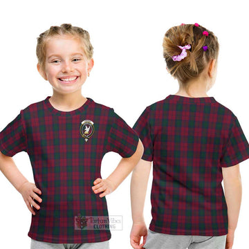 Lindsay Tartan Kid T-Shirt with Family Crest - Tartanvibesclothing Shop