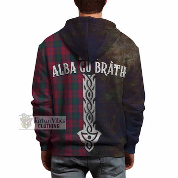 Tartan Vibes Clothing Lindsay Tartan Family Crest Hoodie Alba Gu Brath Be Brave Lion Ancient Style