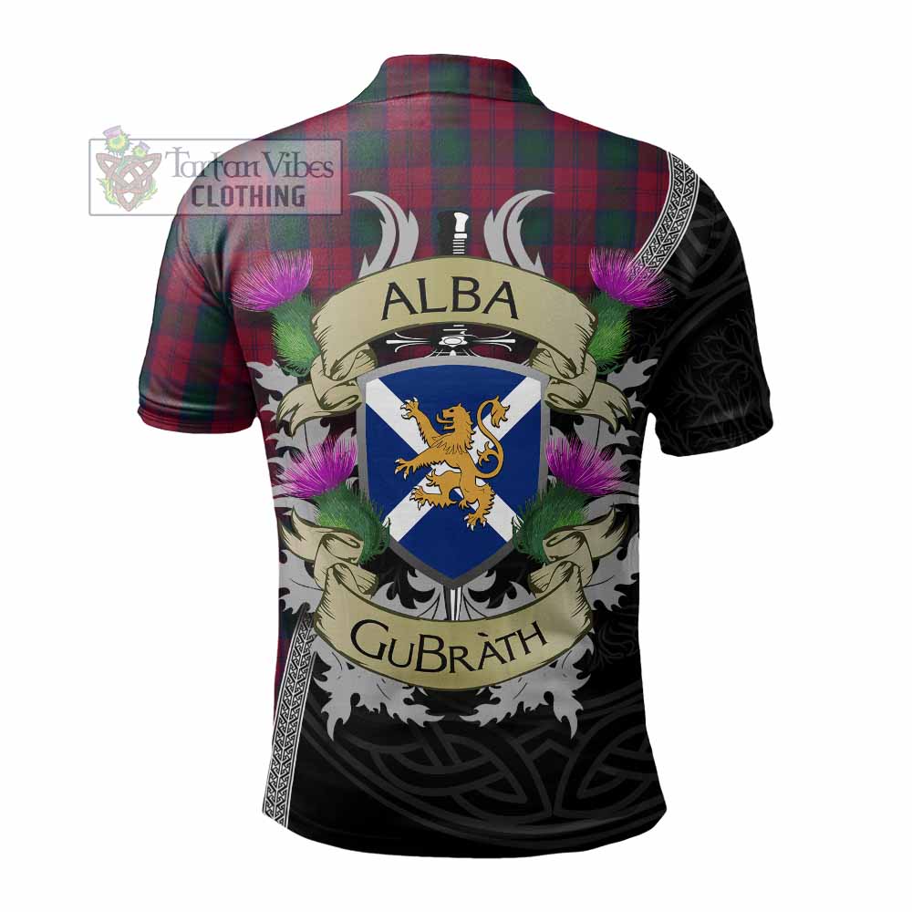 Tartan Vibes Clothing Lindsay Tartan Family Crest Polo Shirt Lion Rampant Royal Thistle Shield Celtic Inspired