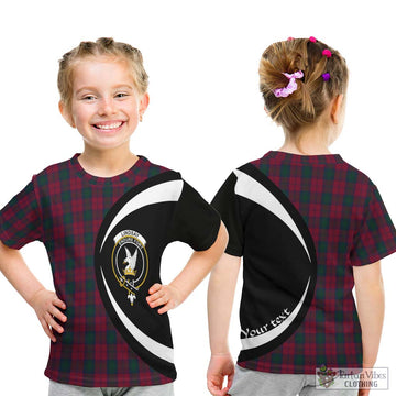 Lindsay Tartan Kid T-Shirt with Family Crest Circle Style - Tartan Vibes Clothing