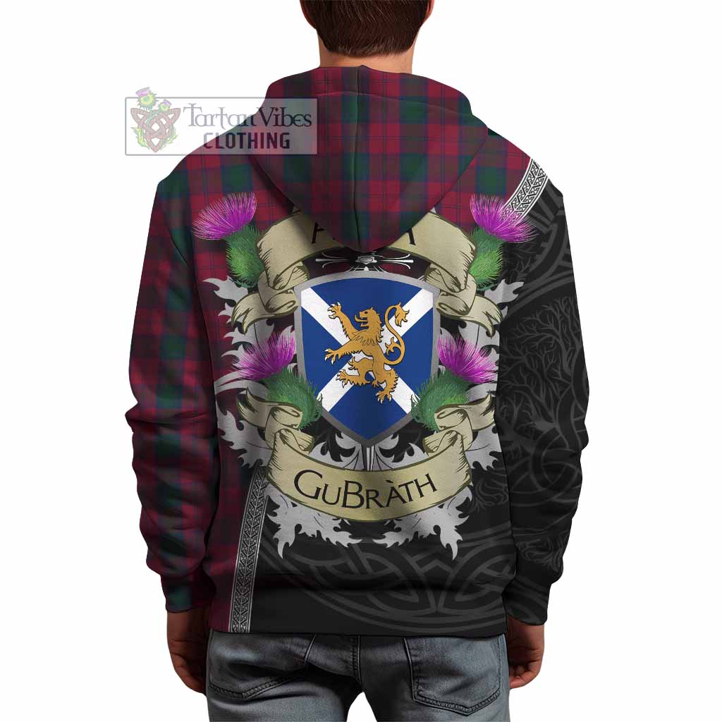 Tartan Vibes Clothing Lindsay Tartan Family Crest Hoodie Lion Rampant Royal Thistle Shield Celtic Inspired