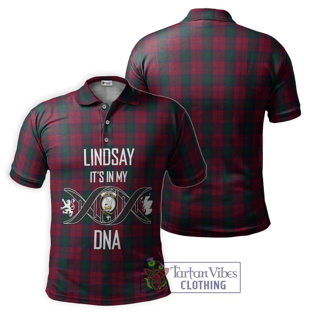 Lindsay Tartan Polo Shirt with Family Crest DNA In Me Style - Tartanvibesclothing Shop