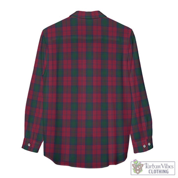 Tartan Vibes Clothing Lindsay Tartan Womens Casual Shirt with Family Crest