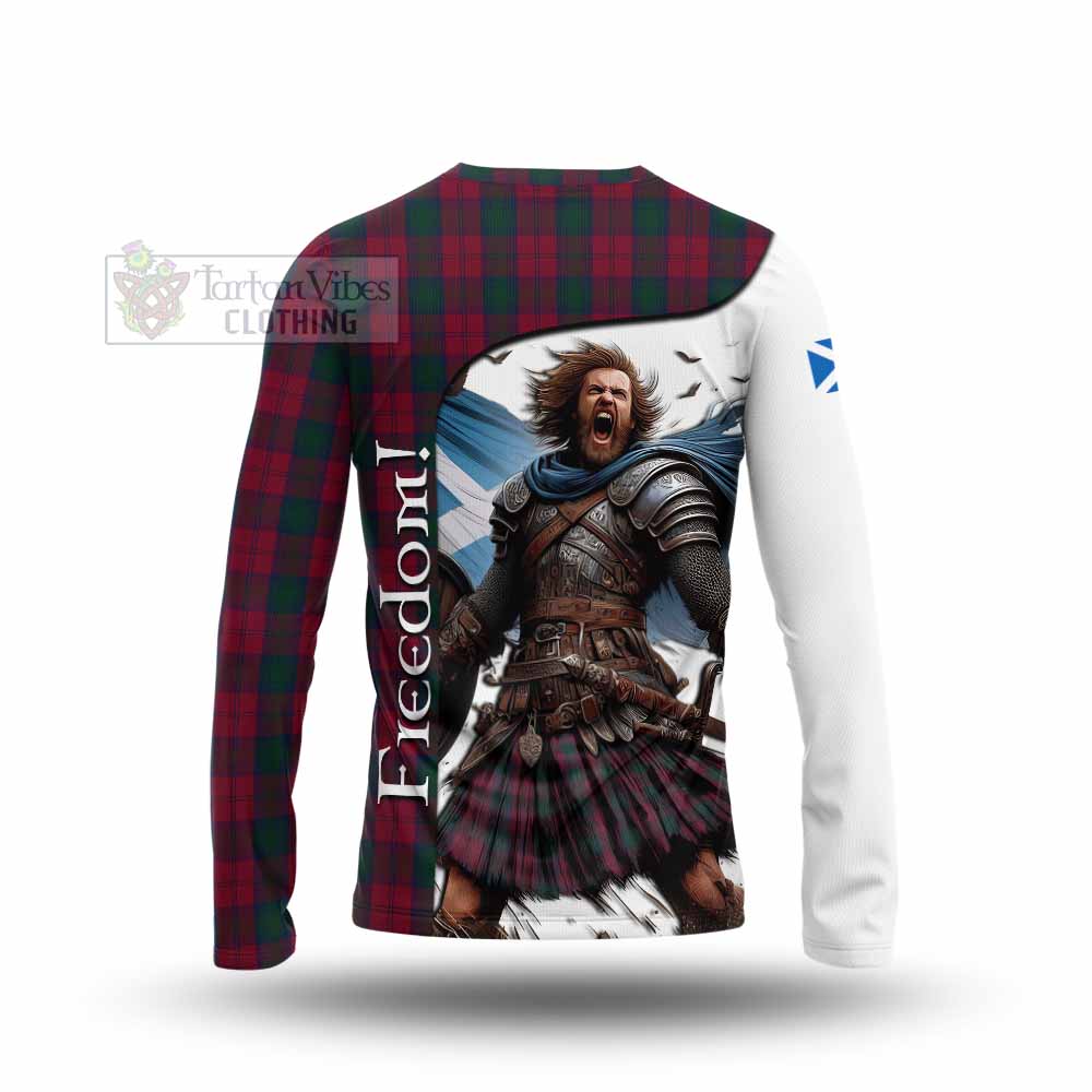 Tartan Vibes Clothing Lindsay Crest Tartan Long Sleeve T-Shirt Inspired by the Freedom of Scottish Warrior