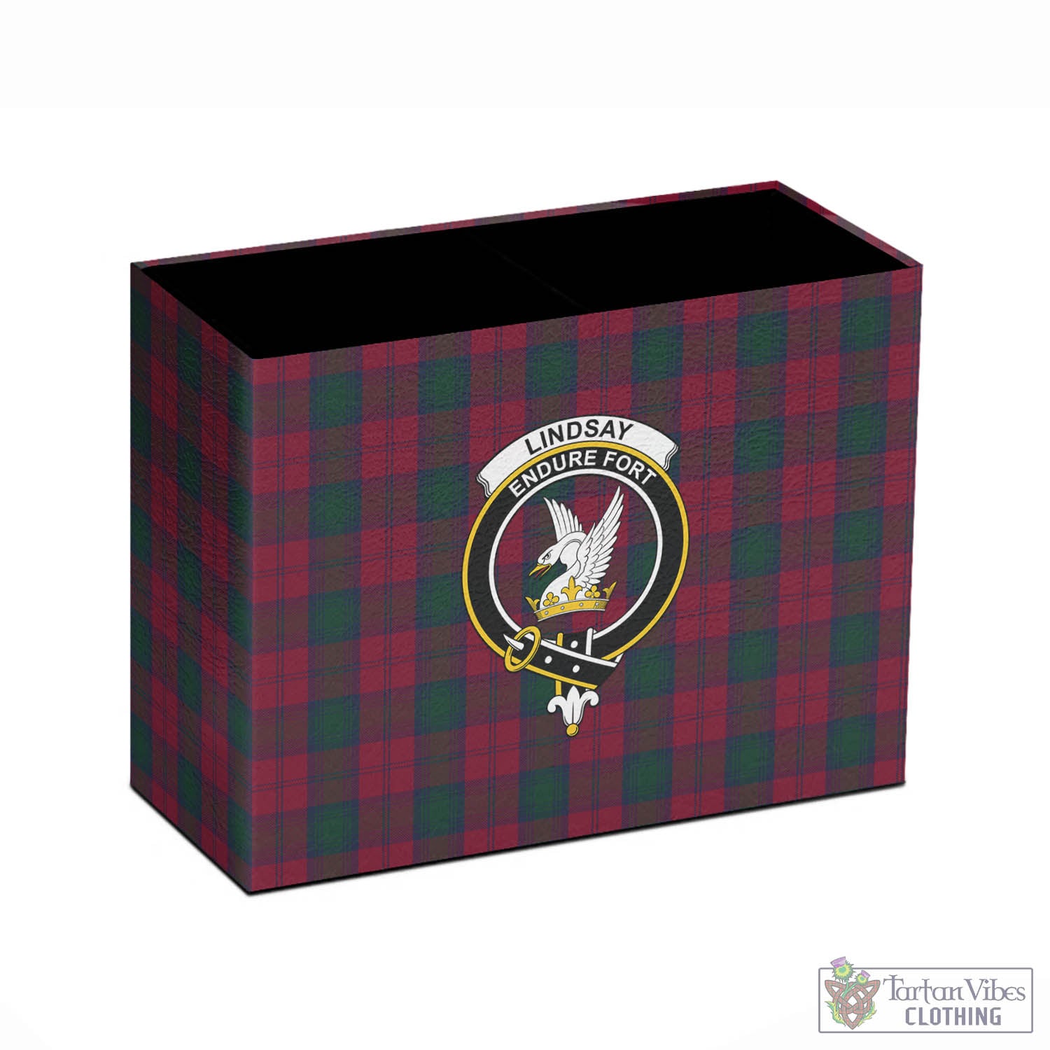 Tartan Vibes Clothing Lindsay Tartan Pen Holder with Family Crest