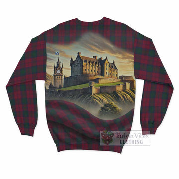 Tartan Vibes Clothing Lindsay Tartan Family Crest Sweatshirt with Scottish Ancient Castle Style
