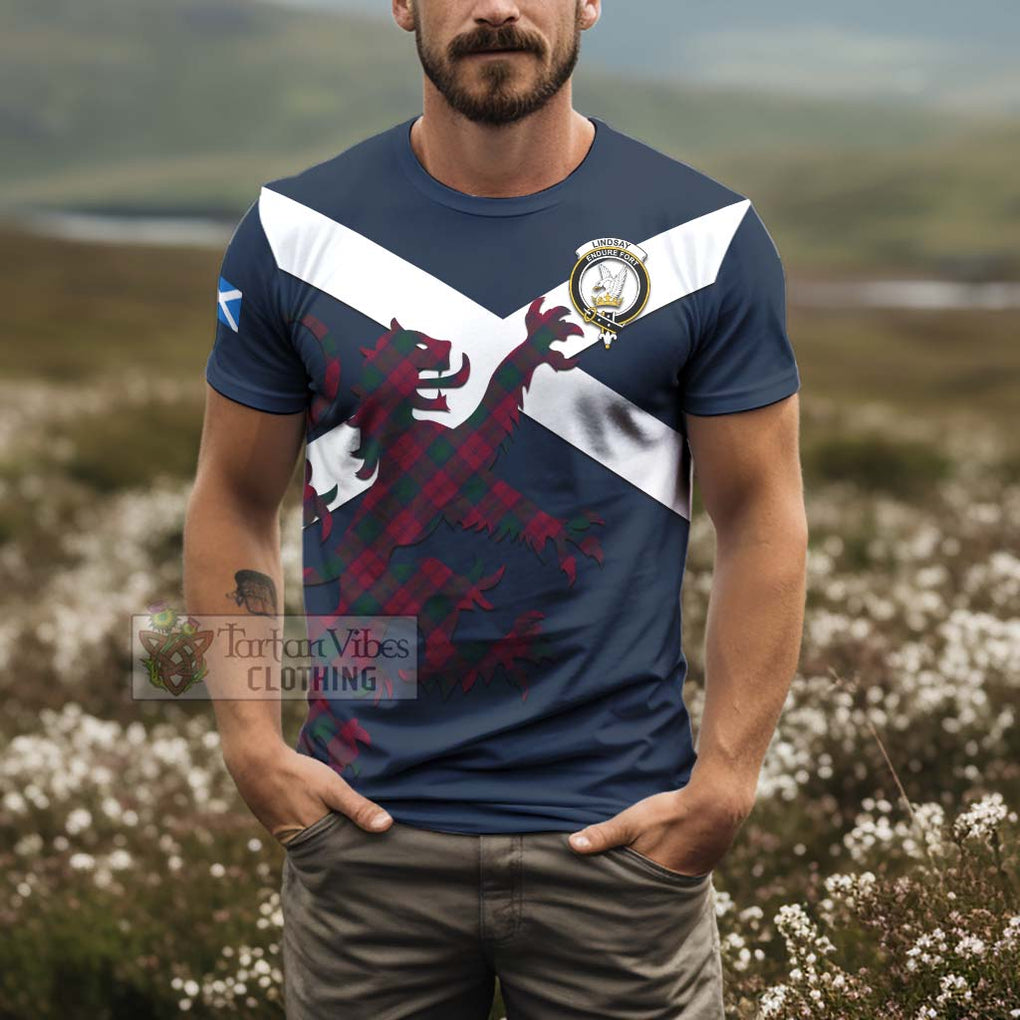Tartan Vibes Clothing Lindsay Tartan Lion Rampant T-Shirt – Proudly Display Your Heritage with Alba Gu Brath and Clan Name