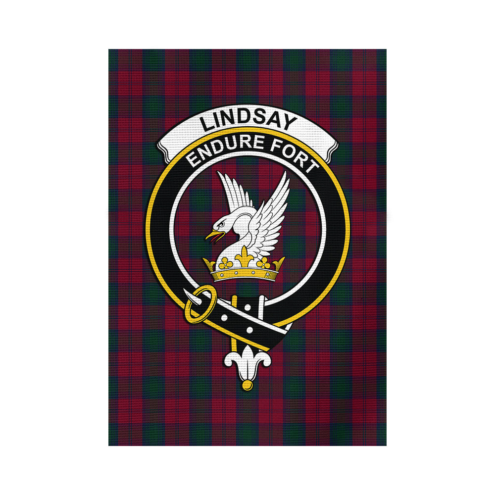 Lindsay Tartan Flag with Family Crest - Tartan Vibes Clothing
