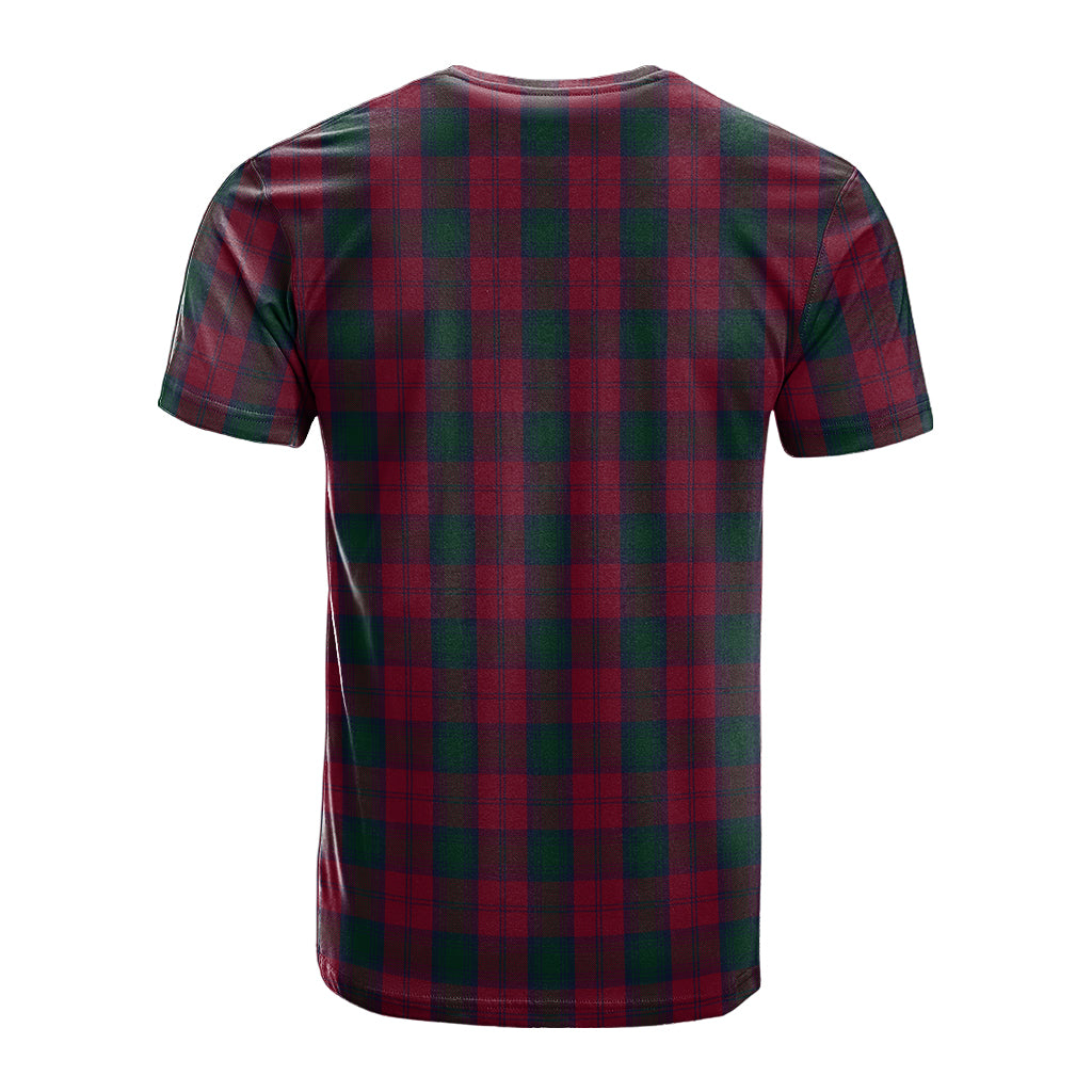 Lindsay Tartan T-Shirt with Family Crest - Tartanvibesclothing