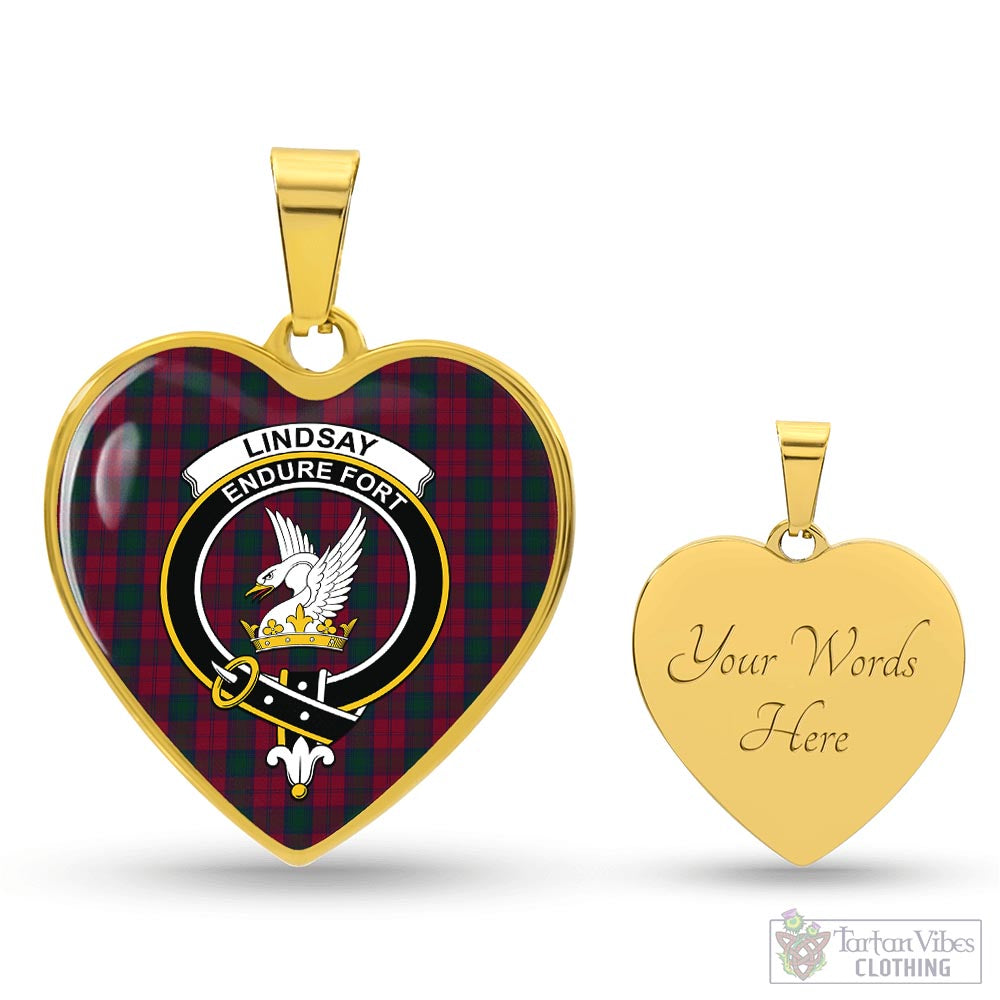Tartan Vibes Clothing Lindsay Tartan Heart Necklace with Family Crest