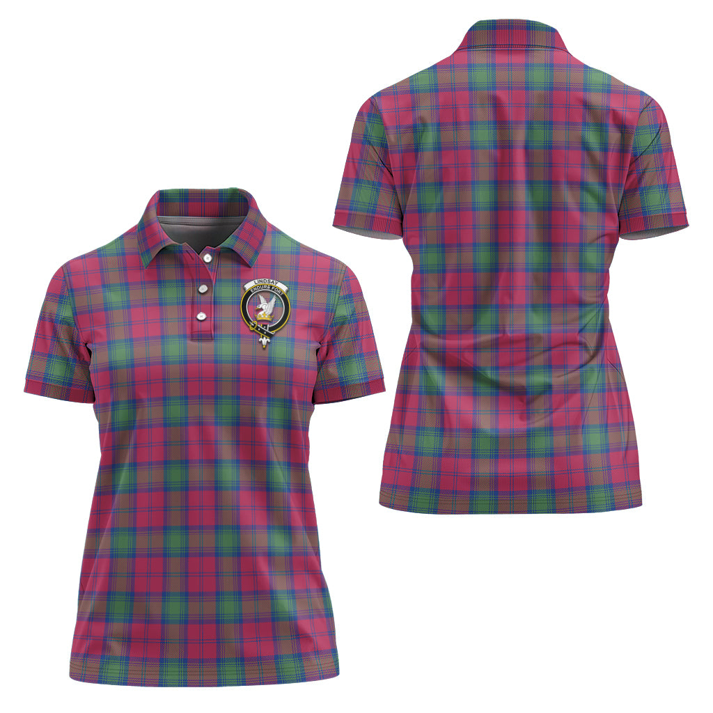 lindsay-ancient-tartan-polo-shirt-with-family-crest-for-women