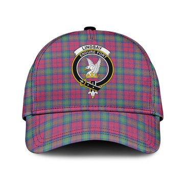 Lindsay Ancient Tartan Classic Cap with Family Crest