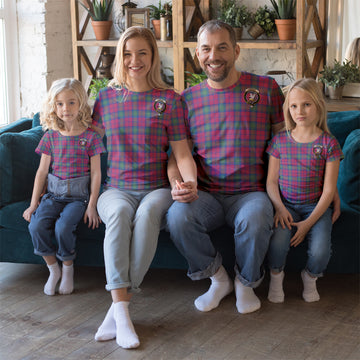 Lindsay Ancient Tartan T-Shirt with Family Crest