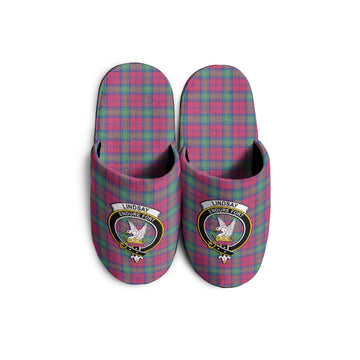 Lindsay Ancient Tartan Home Slippers with Family Crest