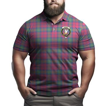 Lindsay Ancient Tartan Men's Polo Shirt with Family Crest