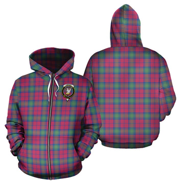 Lindsay Ancient Tartan Hoodie with Family Crest