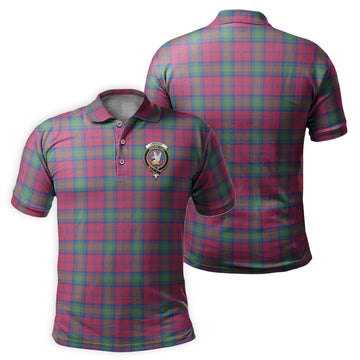 Lindsay Ancient Tartan Men's Polo Shirt with Family Crest