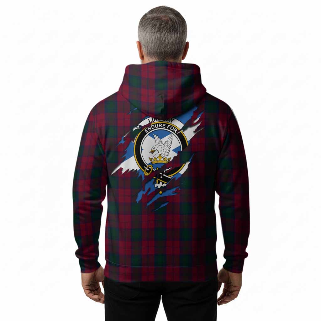Lindsay Clan Crest In Me Tartan Hoodie Scotland Flag Style