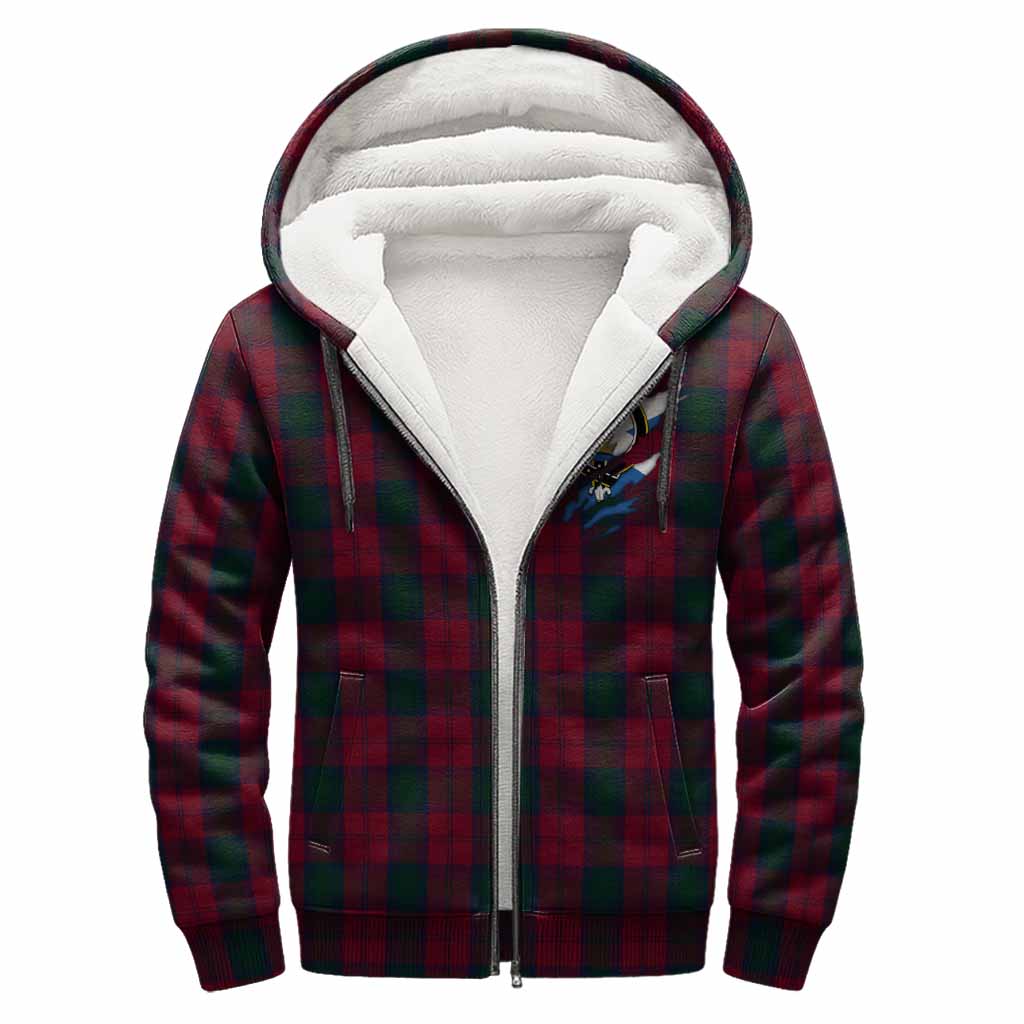 Lindsay Clan Crest In Me Tartan Sherpa Hoodie Scotland Flag Style