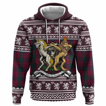 Lindsay Clan Tartan Crest Christmas Hoodie Coat of Arms Funny Style