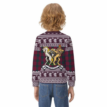 Lindsay Clan Tartan Crest Christmas Kid Ugly Sweatshirt Coat of Arms Funny Style