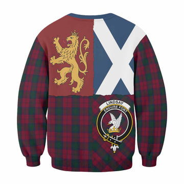 Lindsay Crest Tartan Sweatshirt with Lion Rampant Saltire Style