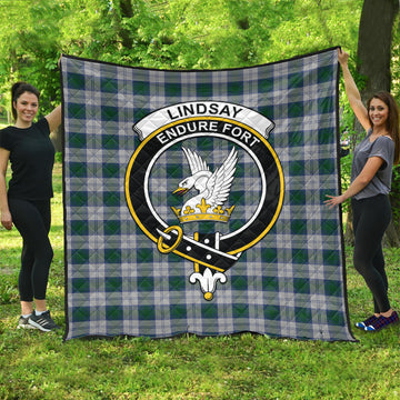 Lindsay Dress Tartan Quilt with Family Crest