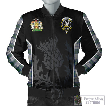 Lindsay Dress Tartan Bomber Jacket with Family Crest and Scottish Thistle Vibes Sport Style