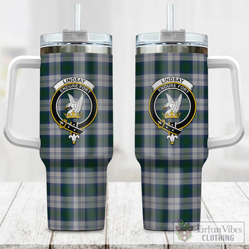 Lindsay Dress Tartan and Family Crest Tumbler with Handle