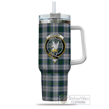 Lindsay Dress Tartan and Family Crest Tumbler with Handle