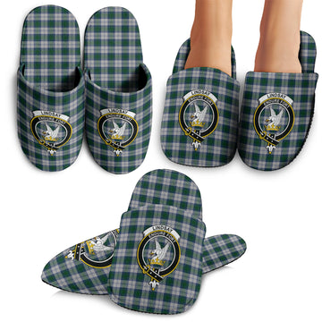 Lindsay Dress Tartan Home Slippers with Family Crest