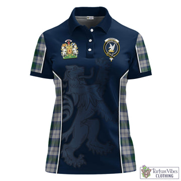 Lindsay Dress Tartan Women's Polo Shirt with Family Crest and Lion Rampant Vibes Sport Style