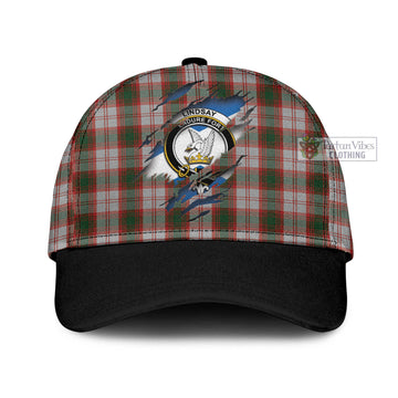 Lindsay Dress Red Tartan Classic Cap with Family Crest In Me Style