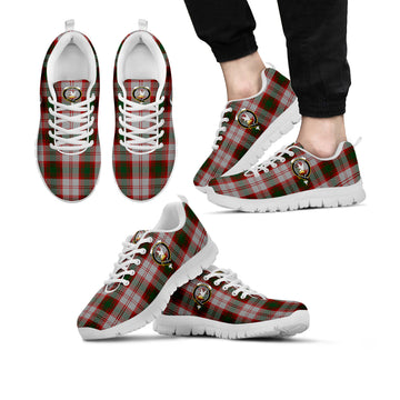Lindsay Dress Red Tartan Sneakers with Family Crest