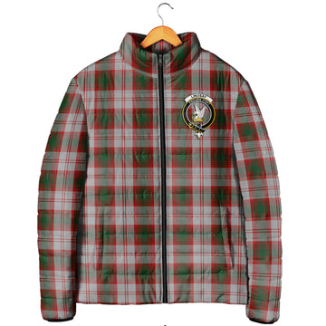 Lindsay Dress Red Tartan Padded Jacket with Family Crest