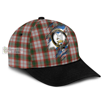 Lindsay Dress Red Tartan Classic Cap with Family Crest In Me Style