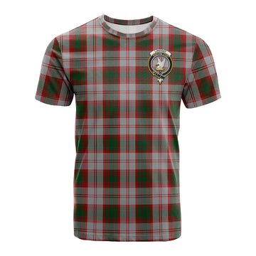 Lindsay Dress Red Tartan T-Shirt with Family Crest