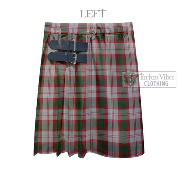 Lindsay Dress Red Tartan Men's Pleated Skirt - Fashion Casual Retro Scottish Kilt Style