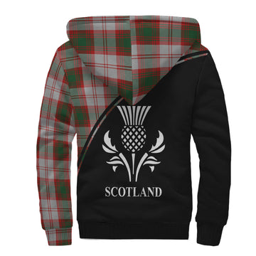 Lindsay Dress Red Tartan Sherpa Hoodie with Family Crest Curve Style