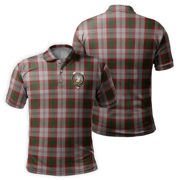 Lindsay Dress Red Tartan Men's Polo Shirt with Family Crest