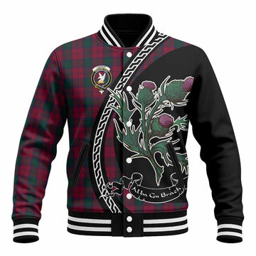Lindsay Family Crest Tartan Baseball Jacket Alba Thistle Inspired