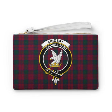 Lindsay Family Crest Tartan Clutch Bag