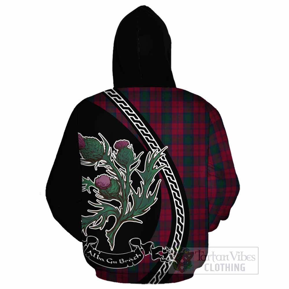 Lindsay Family Crest Tartan Cotton Hoodie Alba Thistle Inspired - Tartan Vibes Clothing