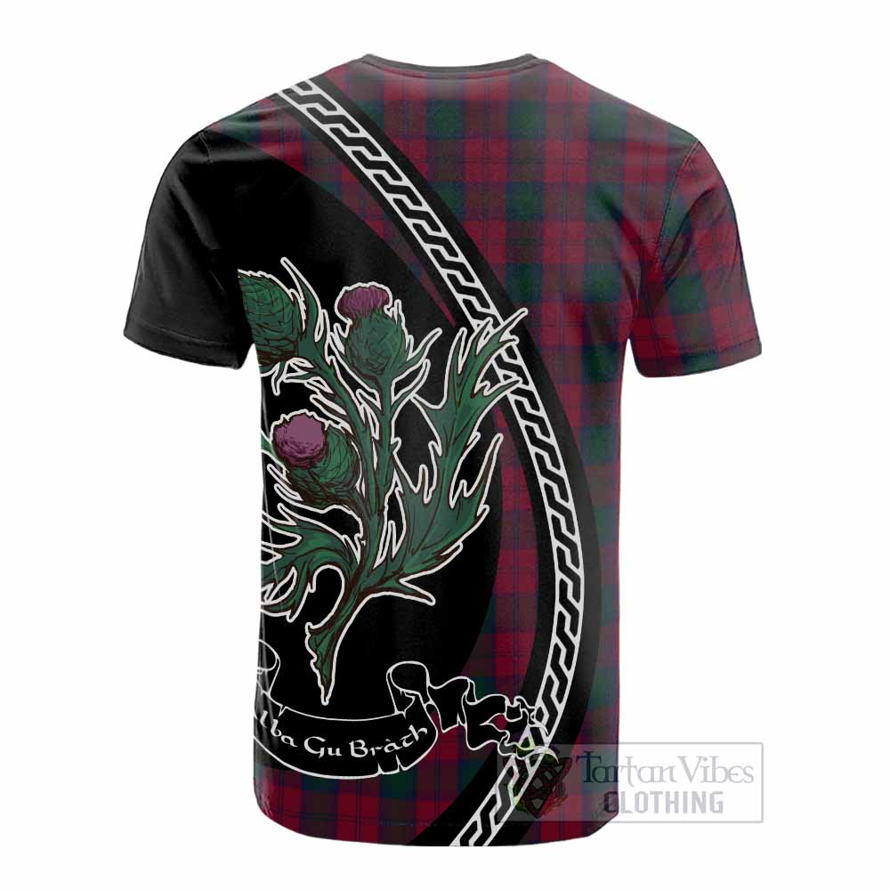 Lindsay Family Crest Tartan Cotton T-shirt Alba Thistle Inspired - Tartan Vibes Clothing