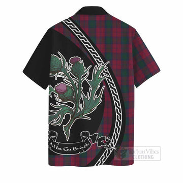 Lindsay Family Crest Tartan Hawaiian Shirt Alba Thistle Inspired