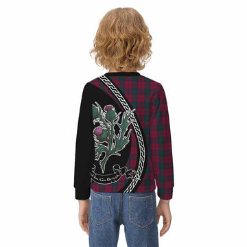 Lindsay Family Crest Tartan Kid Knitted Sweatshirt Alba Thistle Inspired - Tartan Vibes Clothing