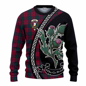 Lindsay Family Crest Tartan Knitted Sweater Alba Thistle Inspired - Tartan Vibes Clothing